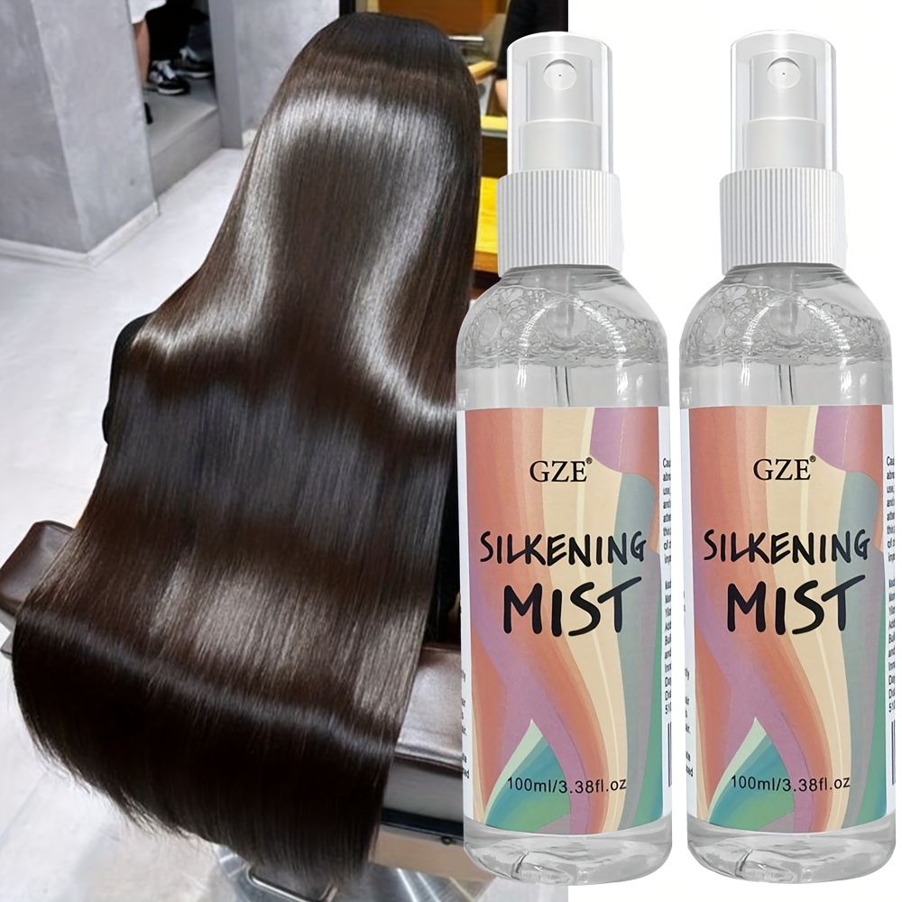 Image of 2 Pack Gze Hair Spray For Shiny, Y Hair - Protects Hair From - Seals Cutilces To Damage When Blowdrying Pre- Autumn And Winter Antii Frizz Moisturizing