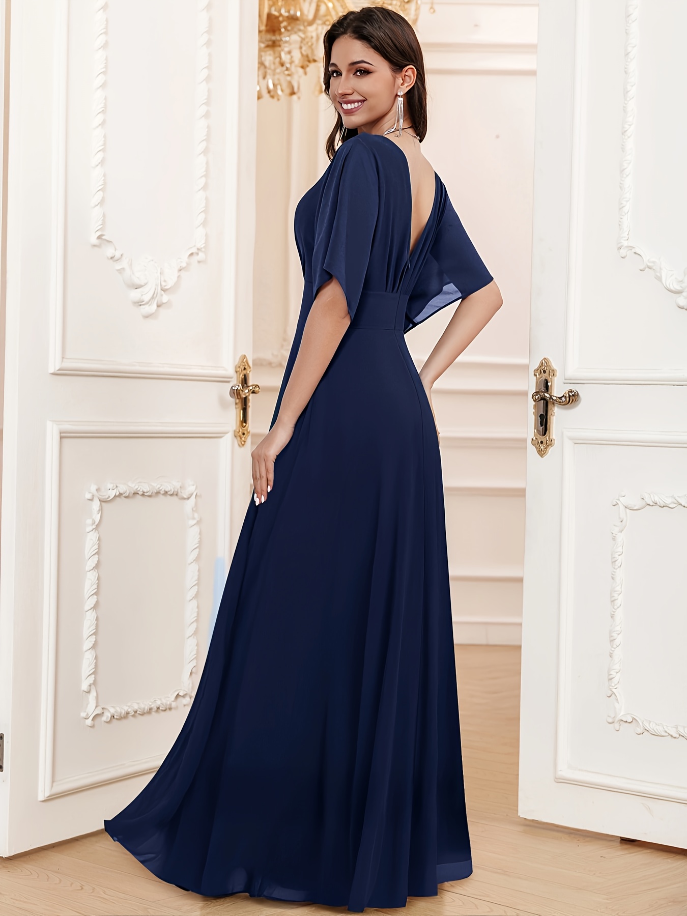 elegant chiffon bridesmaid dresses Elegant Chiffon Bridesmaid Dresses Ruffles With Pockets main image 0