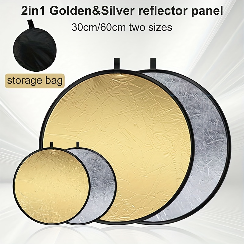 

Photography Reflector Portable Foldable Shooting Fill Light Live Lighting Board Studio Photography Outdoor Light Shielding Board / 2in 1 Golden And Silvery Reflective Panel