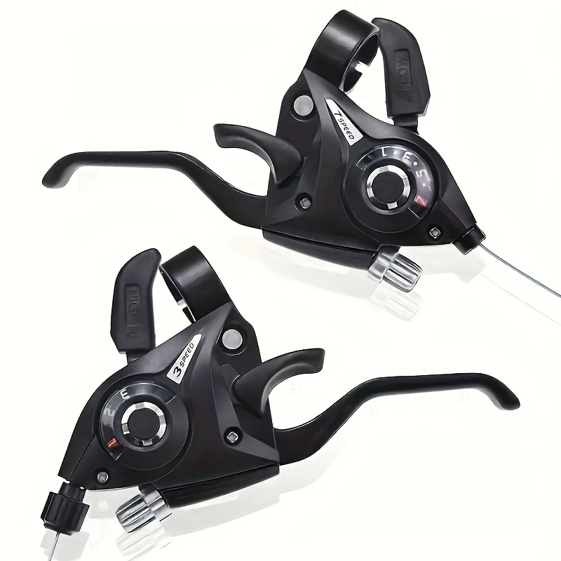 1set DAEIDL 3x7 21-Speed MTB Bike Gear Shift Lever Brake Lever - Black Aluminum Alloy, Polished Finish, Ergonomic Design with Adjustable Tension, Includes Installation Hardware for Smooth Cycling Experience, Cycling Accessories, Sleek Metallic Finish, Durable Construction, Bicycle Gear Shifter, Bicycle Accessory, Electric Bicycle, Bicycle Derailleur, Bicycle Spare Part, Bicycle Transmission, Road Bicycle Gear Shifter, Bike Parts, Bike Accessories