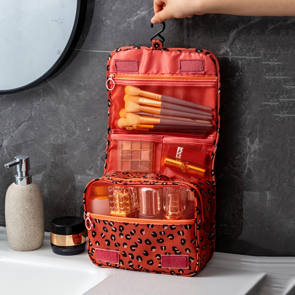 TEMU Nueva Estilográfica de Gran Capacidad para Viaje, Bolso de Baño Colgante para Mujer, Bolsa de Almacenamiento de Cosméticos, Almacenamiento