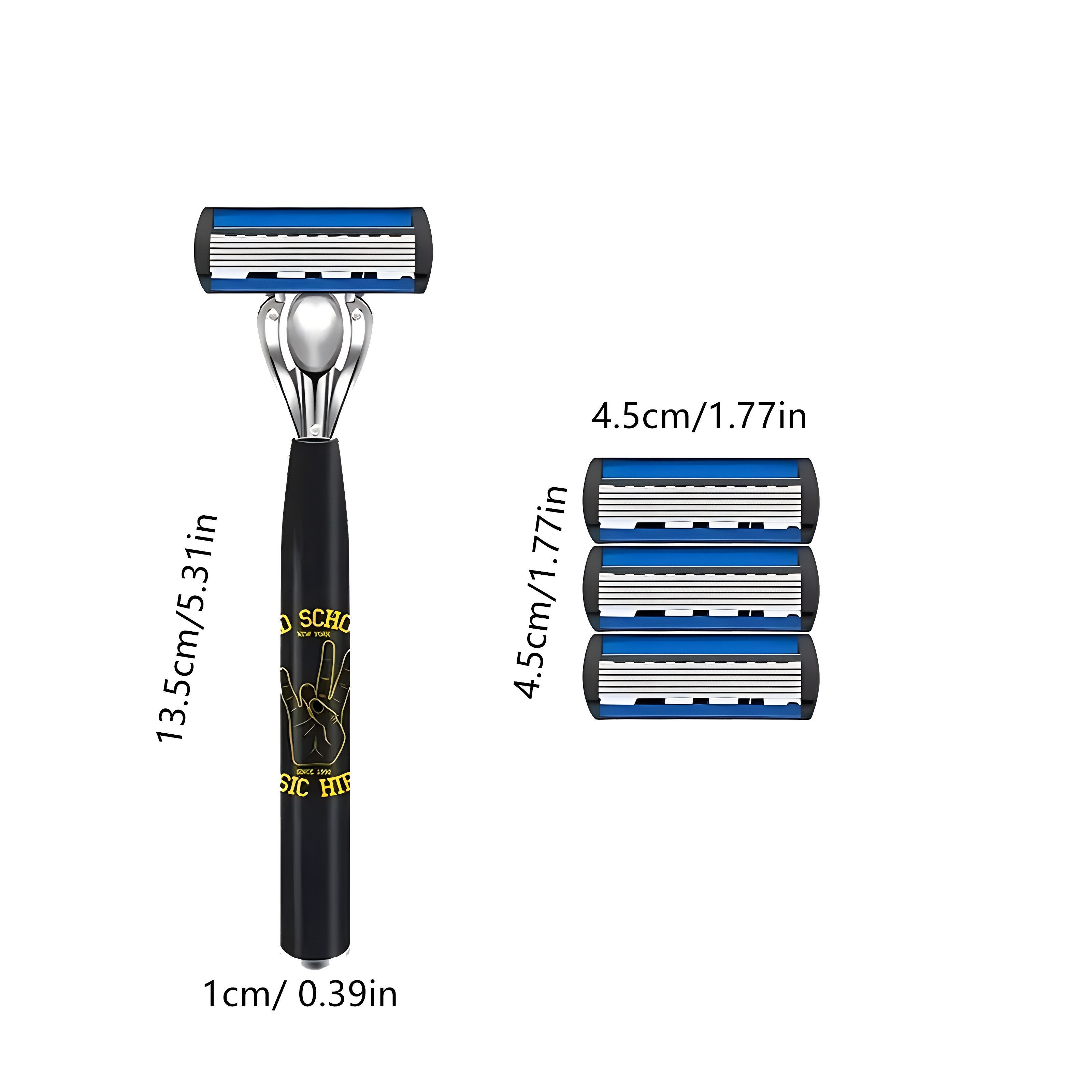 Men's Beard Shaver - 6-Layers Blades, Non-Slip Handle, Replacement Blades Included, Efficient Men's Shaving Tool