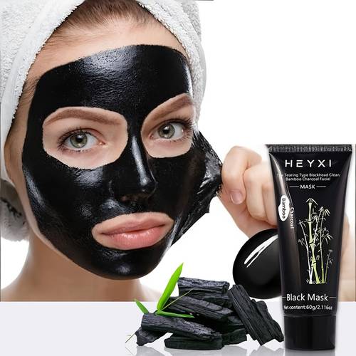 bamboo charcoal cleansing mud mask cleanses pores moisturizes suitable for types unisex