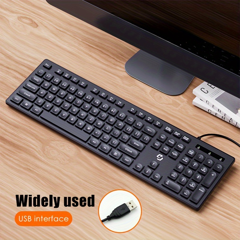 

K9 Wired Chocolate Keyboard With Multimedia Hotkeys And Media Keys, Usb Interface, No Battery Required – Compact Design Accessory