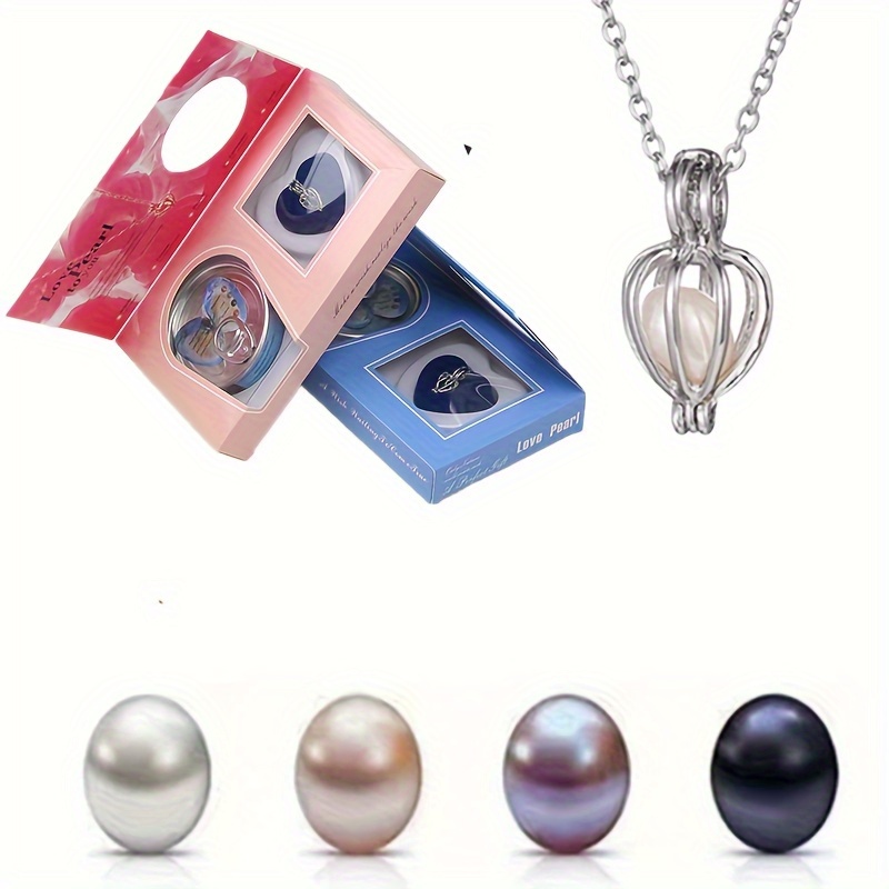 

Diy Love Pearl Necklace Making Kit, Freshwater Pearl Necklace Bead Locket Pendant With Chain Diy Jewelry Necklace Making Birthday Valentine's Day Gift For Women