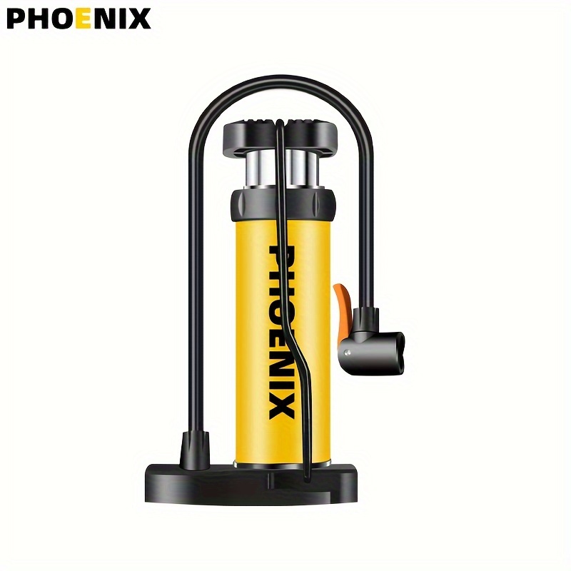 

Phoenix 140psi High Pressure Bicycle Pump, Av/fv Compatibility, Portable Floor Inflator, Foot-activated Air Pump For Mtb/road Bike, Bomba De Ar With Accessories