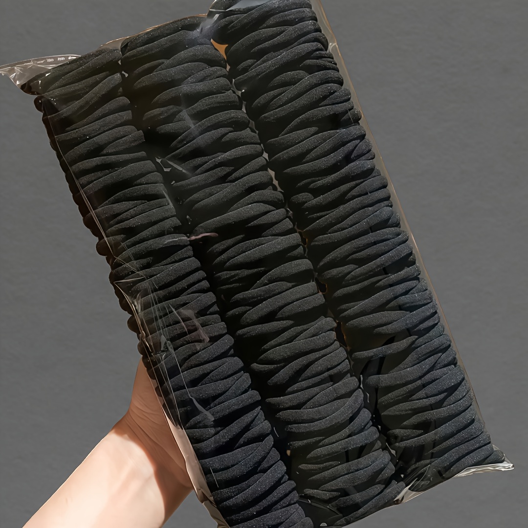 102pcs High Elastic Black Hair Ties for Strong Hold