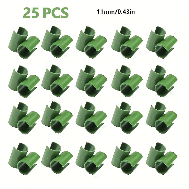 TEMU 25pcs Of Durable Plastic Garden Plant Support Frame With -curved Design Suitable For Climbing Vines, Flowers, Tomatoes-strong Outdoor Use,