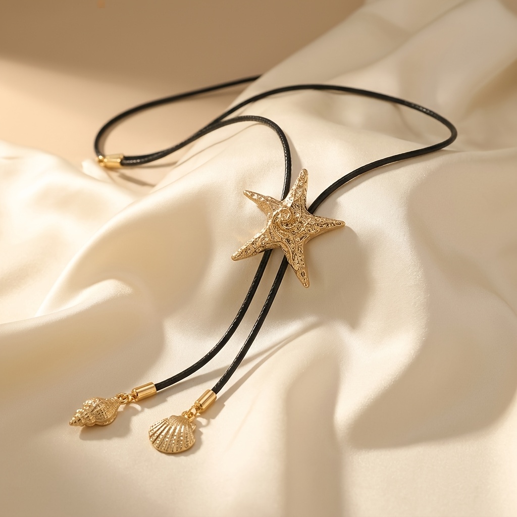Ocean-Themed Starfish Pendant Necklace for Women