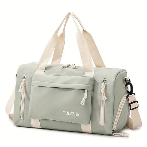 fashionable color blocking travel bag outdoor sports gym bag single shoulder crossbody fitness bag yoga bag running bag with separate shoe compartment dry and wet for mens and womens clothing storage