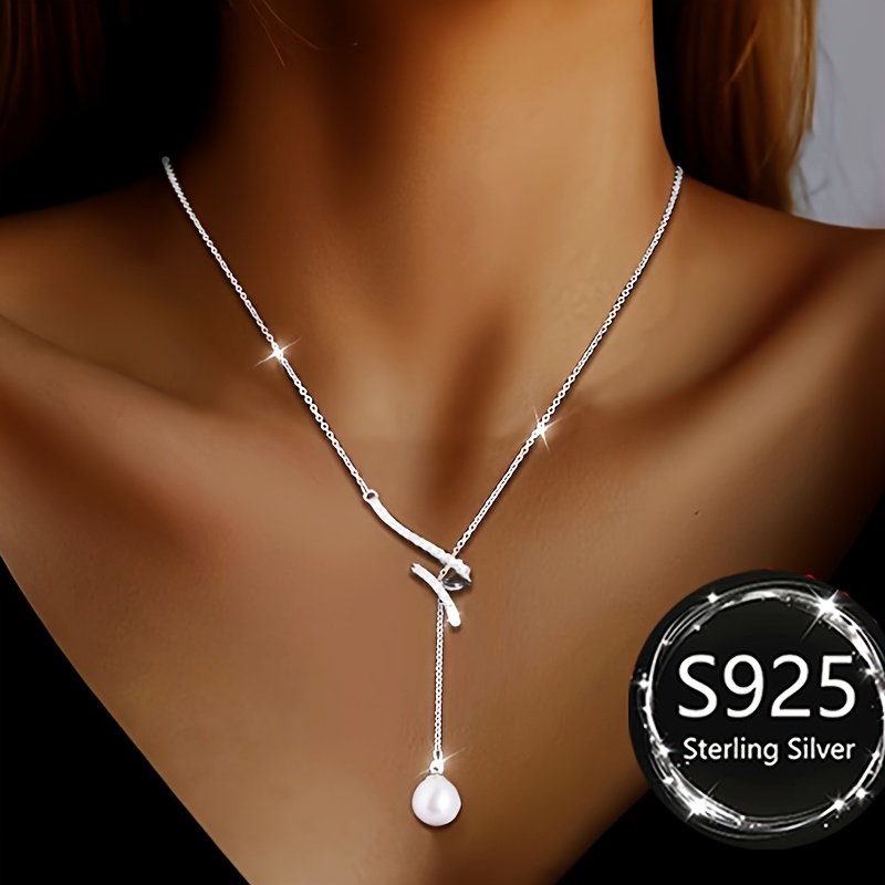 

1pc Luxury Women's Necklace - Hypoallergenic, S925, And Long-, Perfect Christmas Gift Or Dinner Party Accessory, Elegant And Design 2.45g