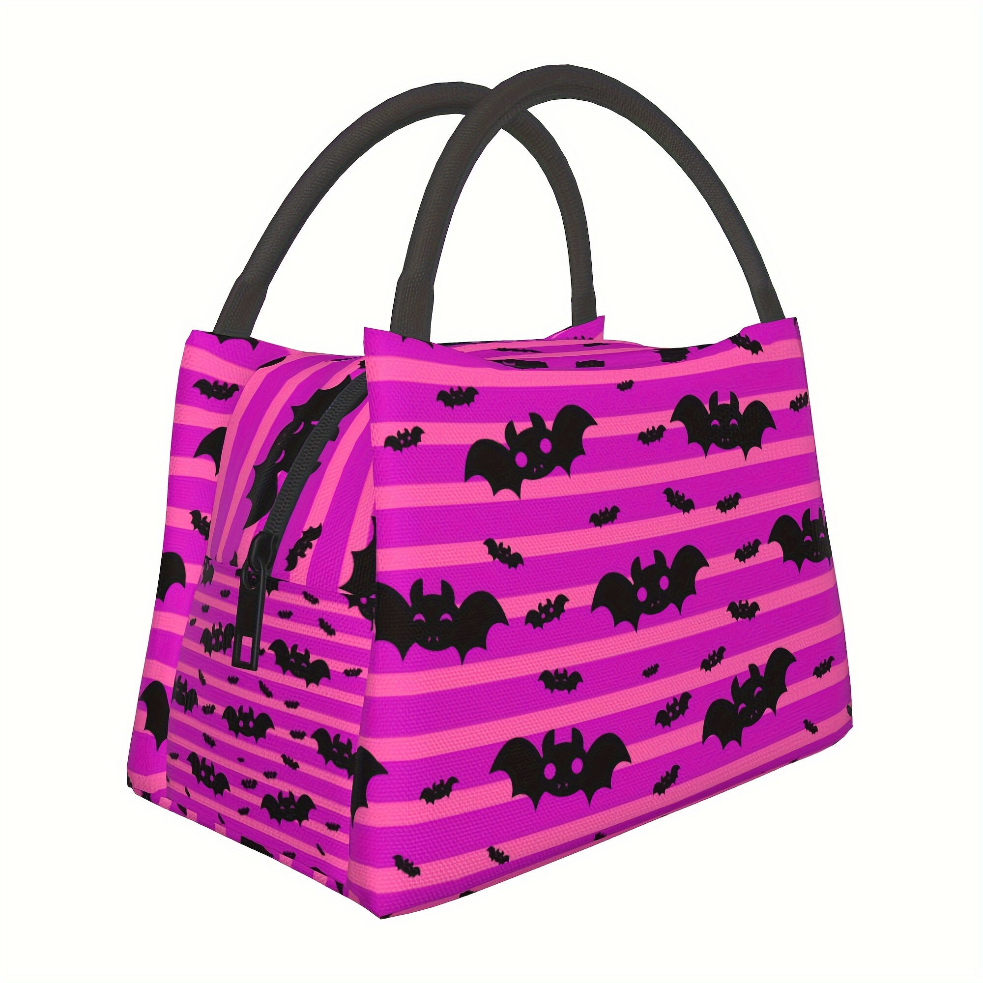 

Bat-themed Insulated Lunch Bag - Reusable, Portable Cooler For Camping, Picnics & Beach Outings - Durable Polyester, Waterproof - Perfect For Home, Office, & Outdoor Use