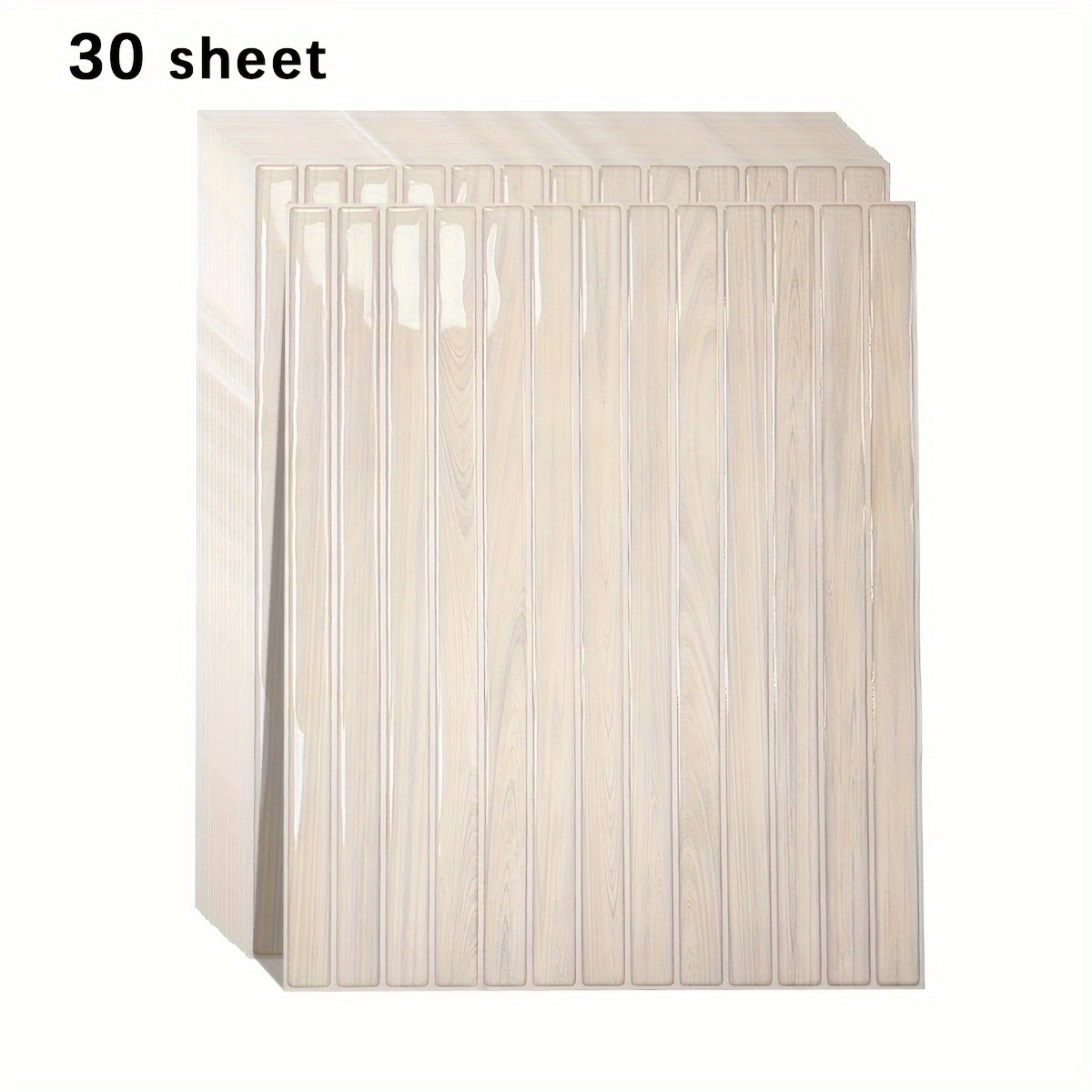 Image of Wood Grain Design Peel And Stick Backsplash-10/ Of 9" X 11.8"-3d Adhesive Peel And Stick Tile Backsplash For Kitchen, Bathroom, Wall Tile, Rv