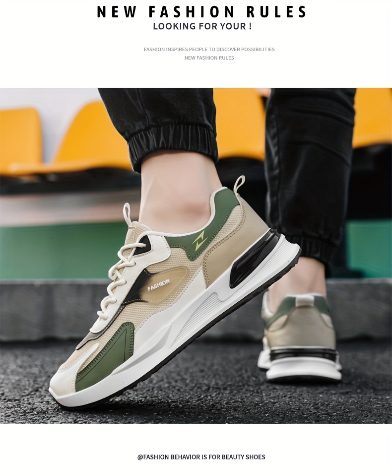 mens fashion sports sneakers lightweight versatile running shoes with     lace up closure comfortable for casual attire and outdoor activities details 5