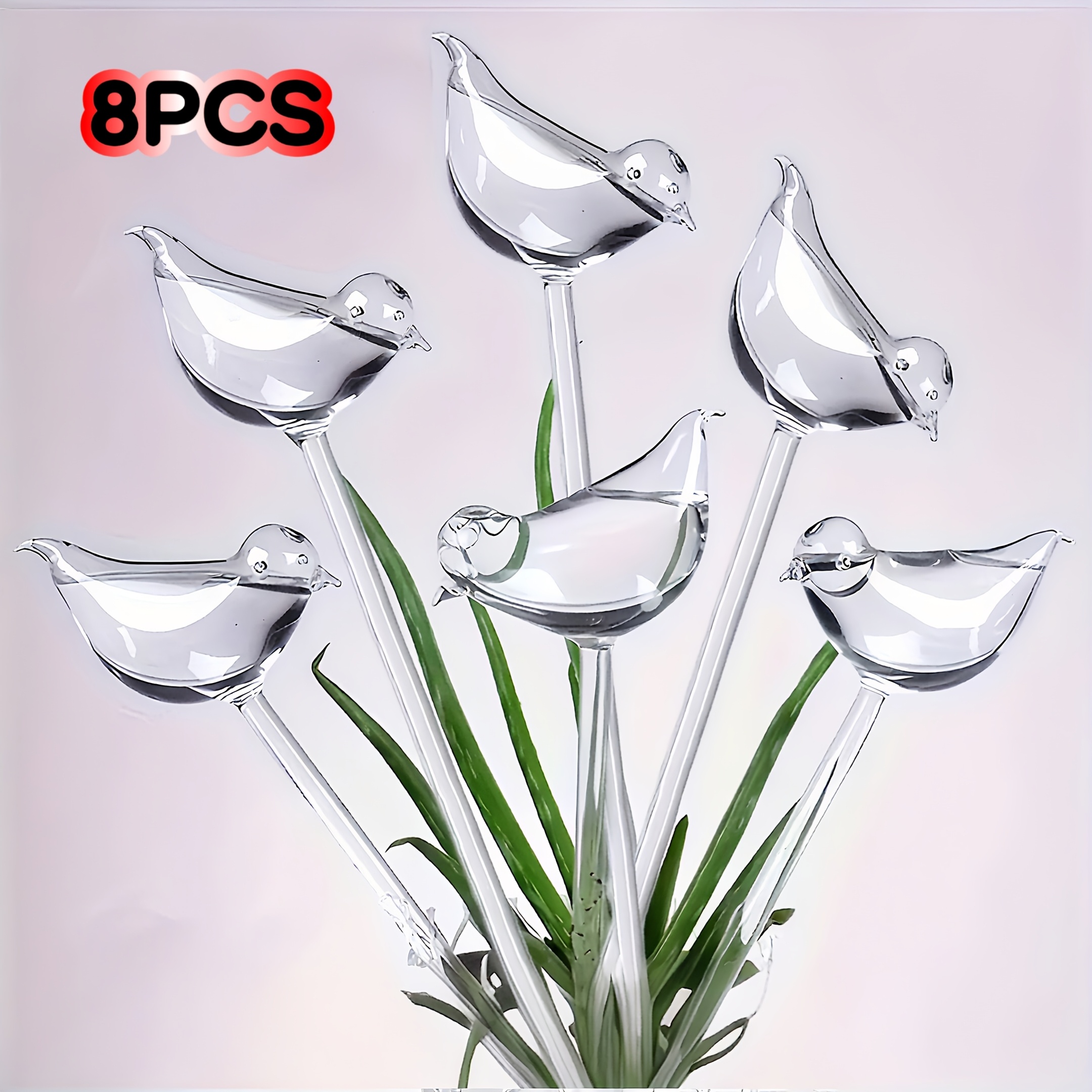 8pcs Popular Birds In Europe And The United States, Transparent Bird Watering, Fully Automatic Without Manual