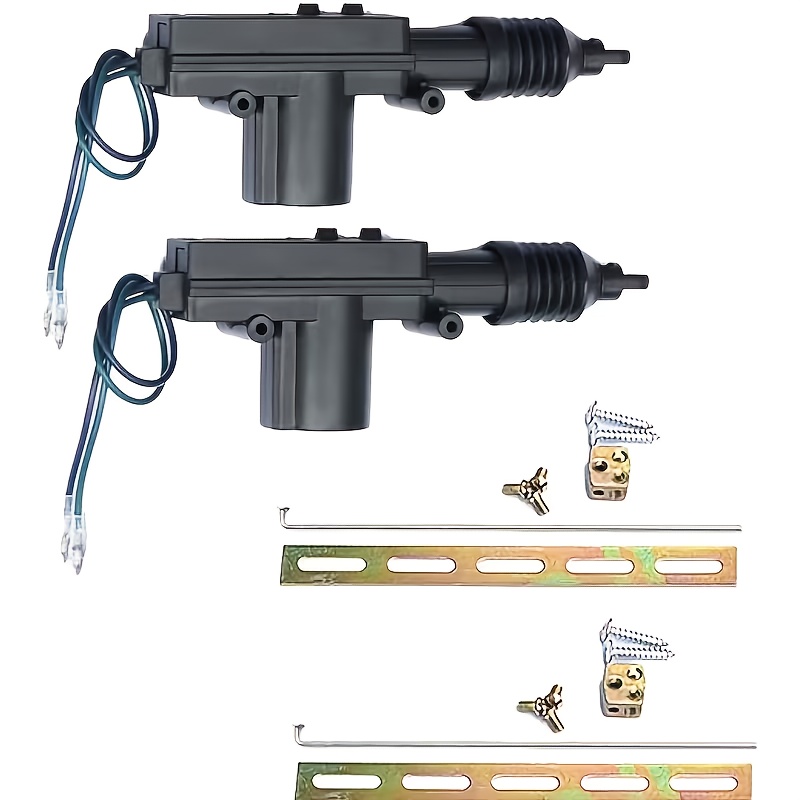 TEMU 1 Set Of 2pcs Control Locks, With 2-wire Motors, Compatible With 12v/24v Systems, Gun-type Design, Plug And Play Setup, , No Battery Required,