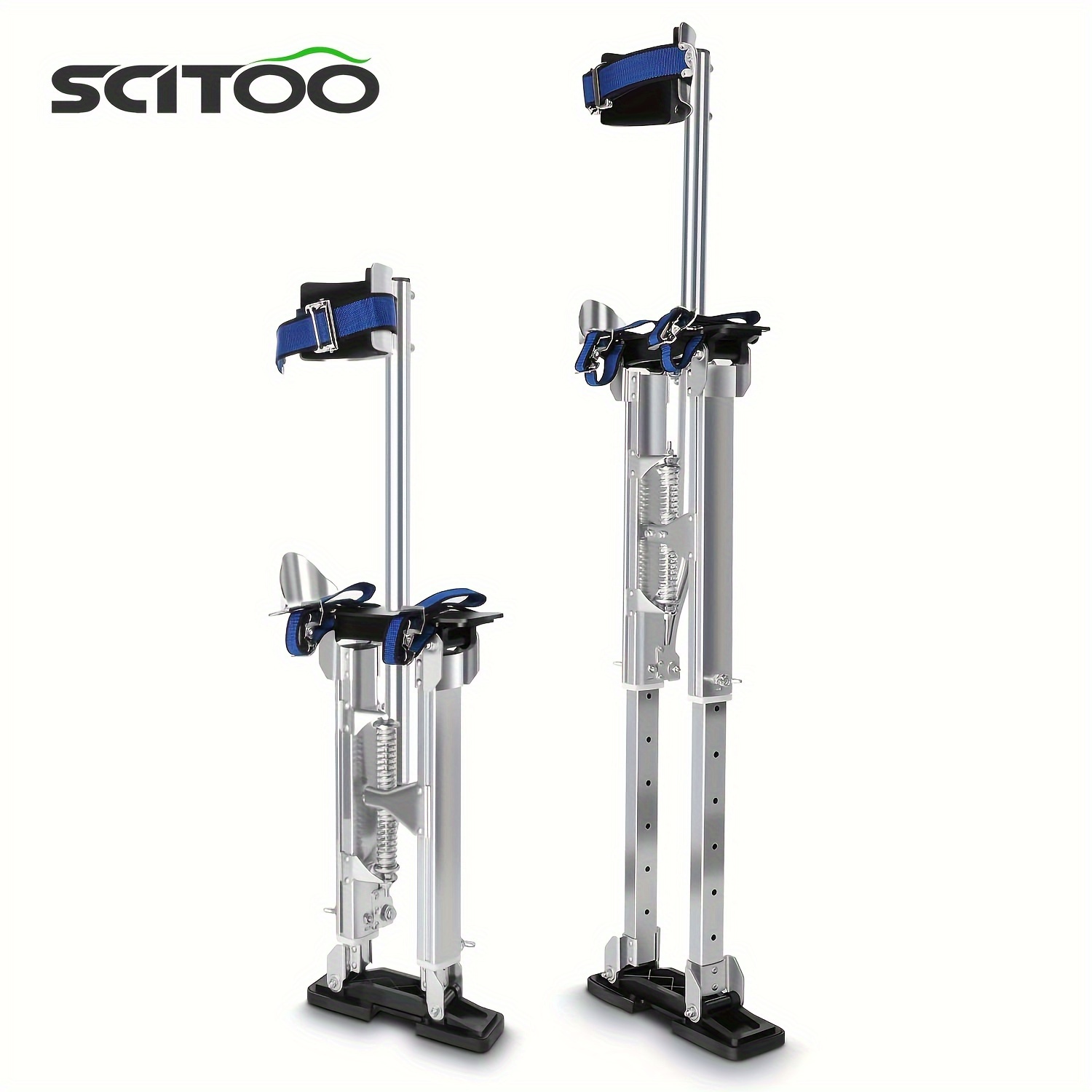 

Drywall Stilts, 18''-30'' Stilts For Adults Adjustable Aluminum Work Stilts With Protective Knee Pads For Drop Ceiling Painting Painter Or High Shrub Trimming