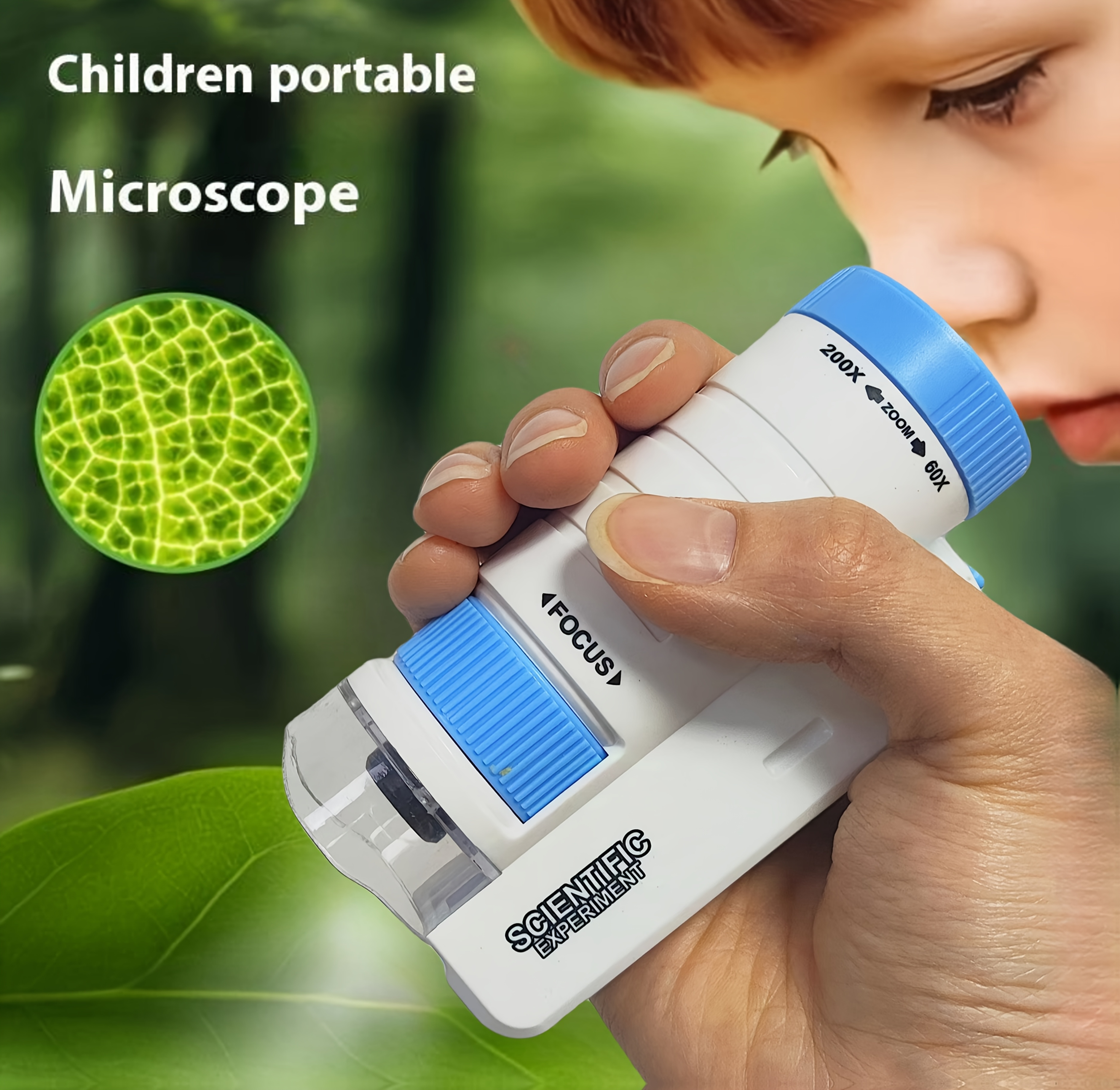 kids portable microscope with stand education tool pvc material school and home use ideal christmas thanksgiving gift educational toys Product details 1