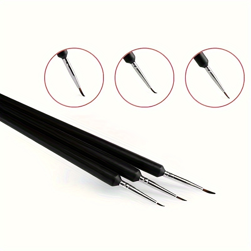 

1/3pcs Paint Brushes, Nail Brush, 3 Different Sizes, Painting Pen Kit, Detail, Fine-line Brushes, Diy Crafts, Painting