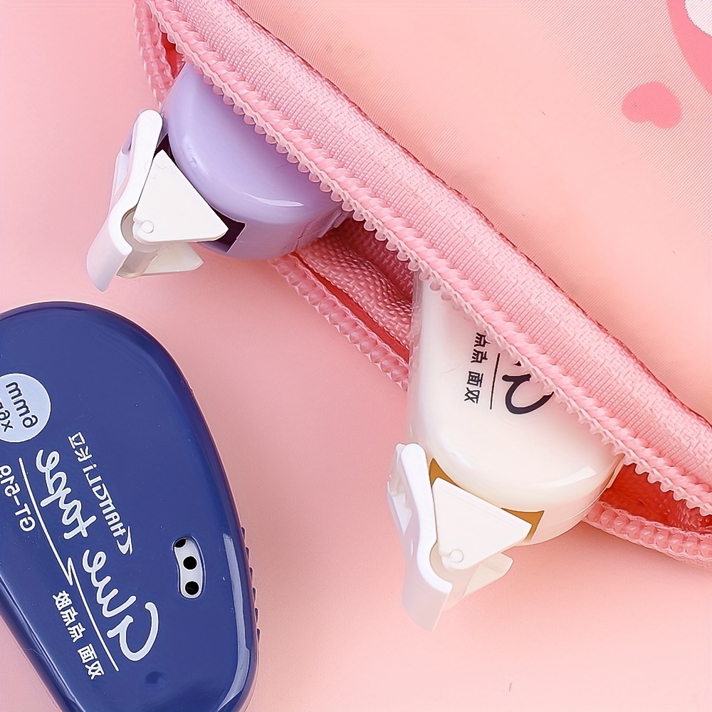 CURLING TAPE Double-Sided Adhesive Dots - 6.0meter x 0.6cm Easy Peel Roller Tape in Pink, Purple, Blue - Ideal for Scrapbooking, Collage & Photo Albums - Versatile for School, Office & Packaging Needs