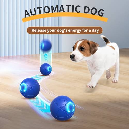 never stops electric dog toy ball with auto approach interaction random bounce turn long lasting anti boredom companion for dogs chew resistant material