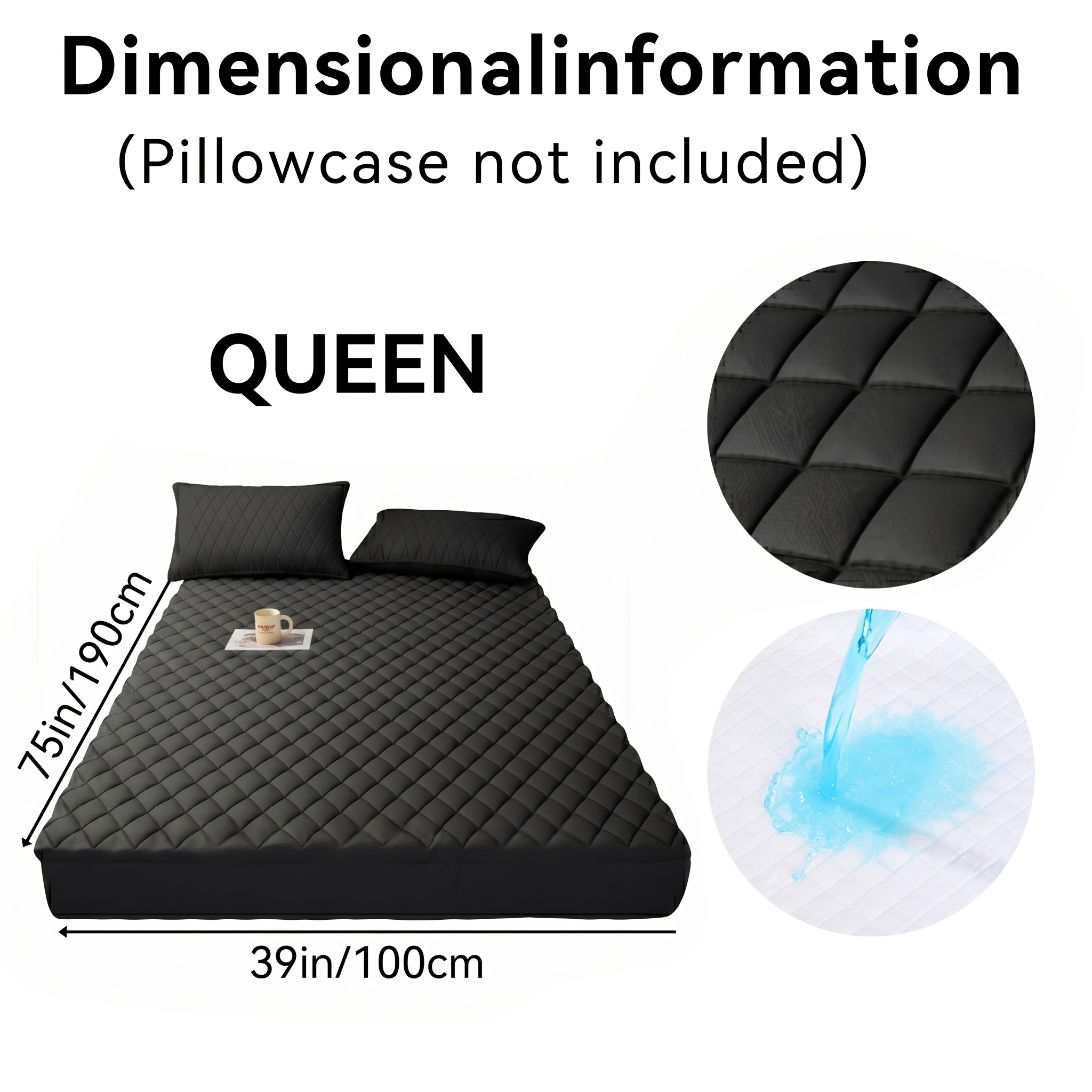TEMU 1pc 100% High Quality Mattress Protector, Temperature Regulating, Moisture-wicking, Ultra Soft For Hot Sleepers, Breathable Noiseless Mattress