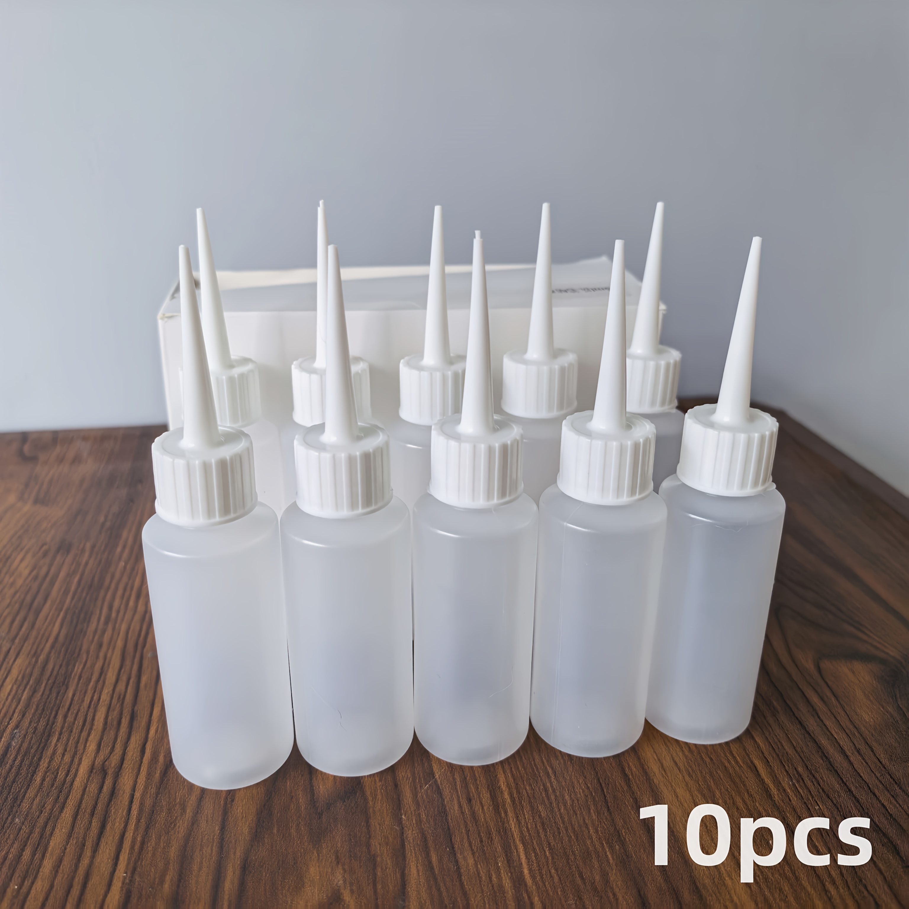 TEMU 4pcs/8pcs/10pcs Bouteilles Dosettes de 1.69Oz à Embout Aiguille - Anti-Fuite, Distributeurs en Plastique pour Loisirs Créatifs, Peinture &