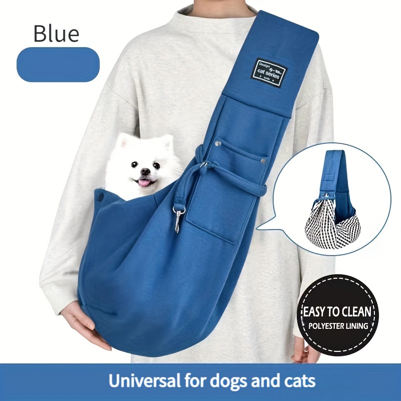 TEMU Pet Sling Carrier, Soft Pet Carrier, Dog And Cat Travel Bag For Outdoor, Dog Carrier, Cat Carrier, Travel Companion For Puppies, Kittens & Small Animals