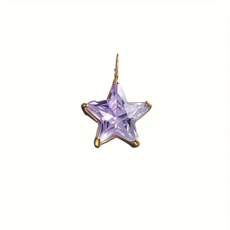 Star and Heart-Shaped Colorful Zirconia Pendant