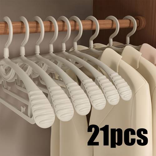 21pcs durable plastic hangers ultra thick wide shoulders 360 degree rotating hooks anti slip polished suitable for adult clothing christmas christmas gifts new year gifts