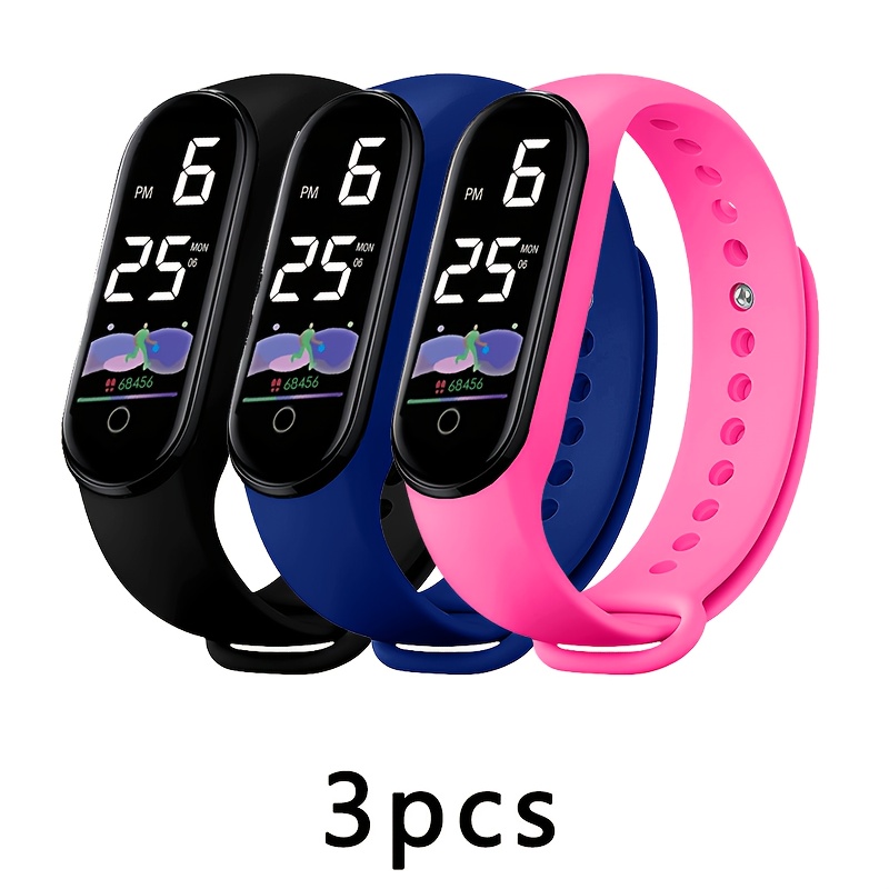 Set of 3 LED Touchscreen Digital Watch only .87: eDeal Info