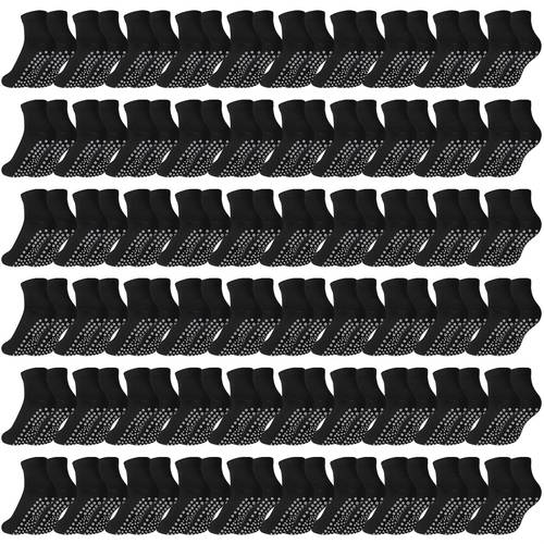 60 pairs yoga socks anti skid pilates socks non slip anklets with grips for women pilates