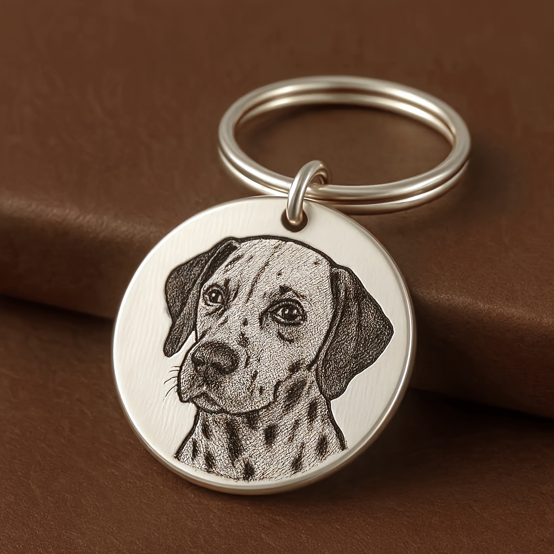 TEMU 1pc Custom Photo Keychain, Personalized Pet Portrait Keychain, Lost Pet Gift, Keepsake For Dog Owners, Unique Gift For , Ideal For Parties And