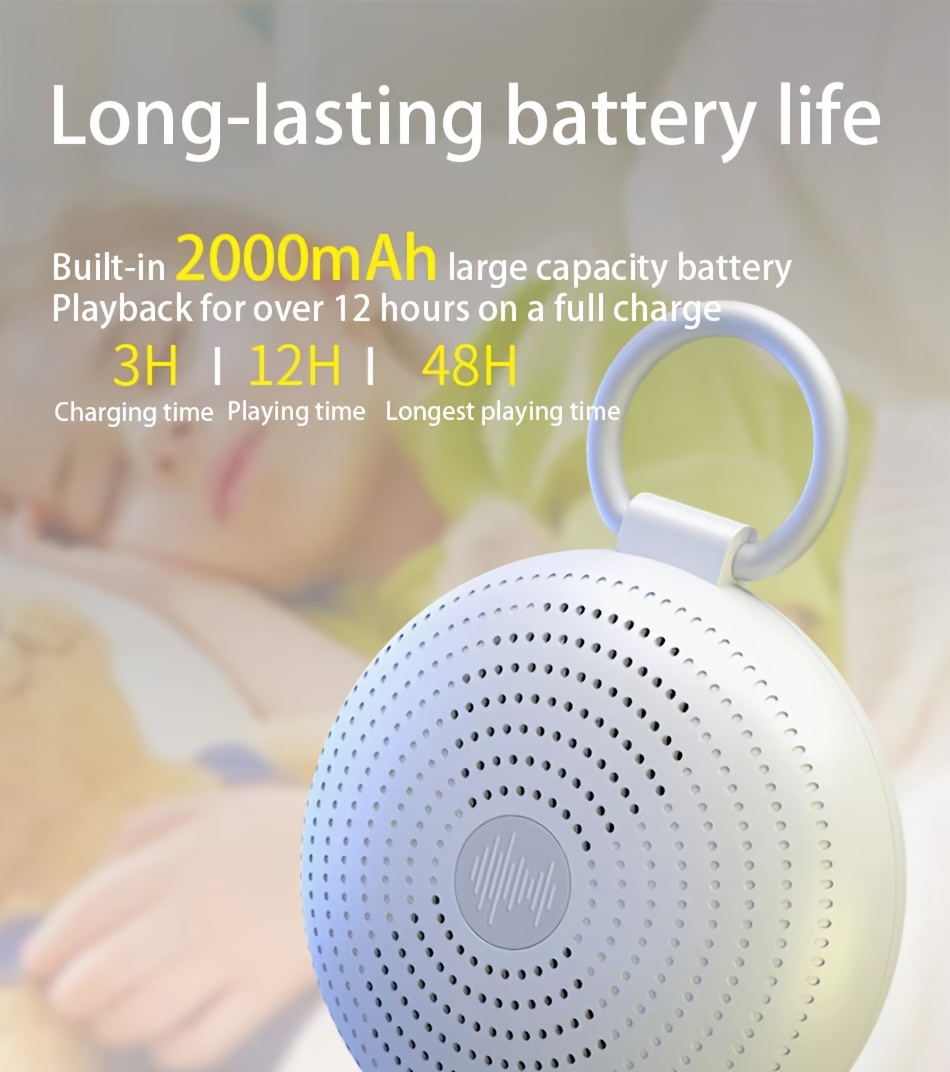 sa18 white noise sound machine with 24   adjustable night light portable travel hook ideal for relaxation and   details 4