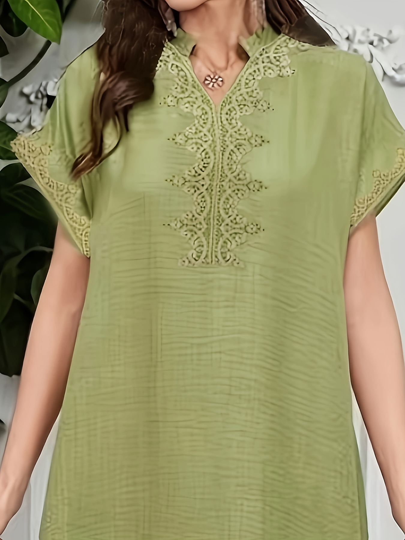 mint green sweet sixteen dresses Olive & Coral Embroidered Midi Dress main image 0