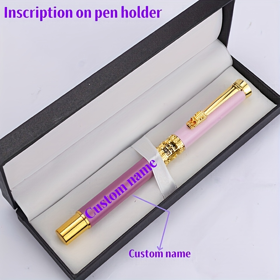 

1pc Stainless Steel Metal Ballpoint Pen Set, Oval Body, Medium Point, Click-off Cap, Lightweight, Business Gift