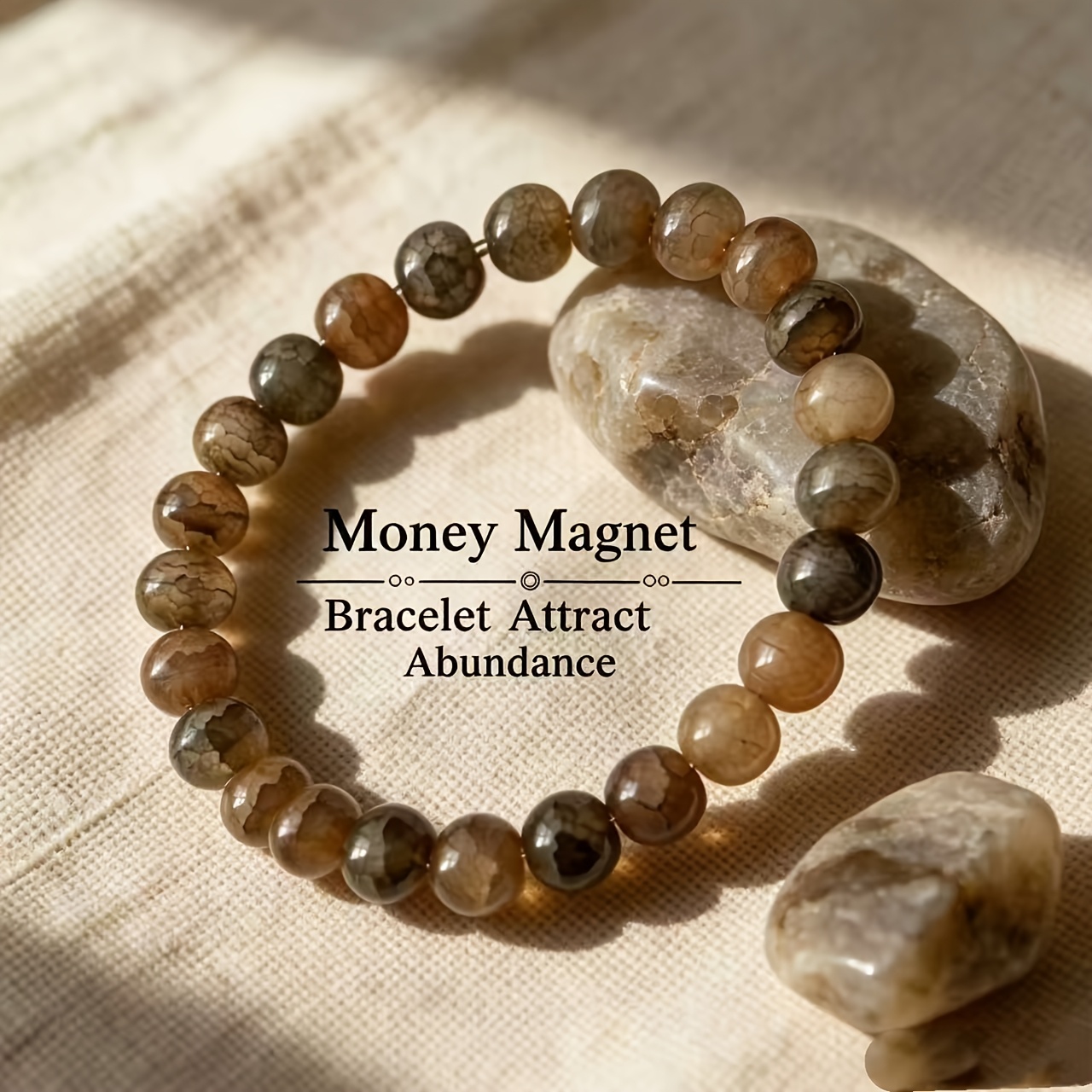 Dragon Patterned Agate Wealth Charm Bracelet, Gift