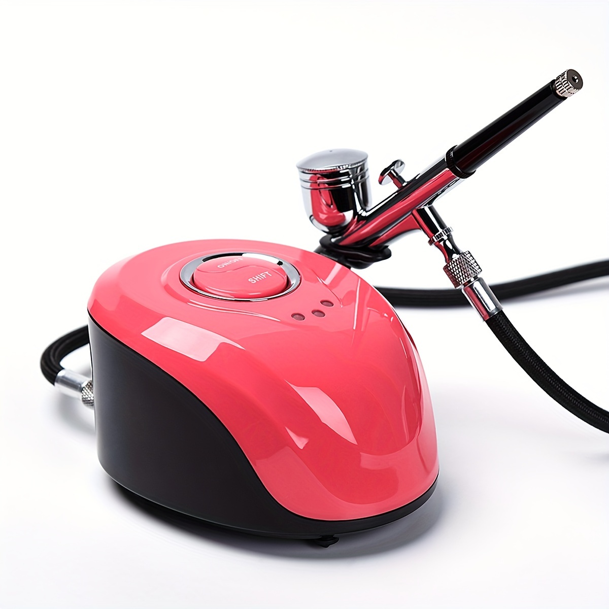 TEMU Airbrush Kit Portable Airbrush Gun And Mini Air Compressor Set For Make Up, Art Painting, Cake, Manicure, Spray Model, Craft, Hydrating And