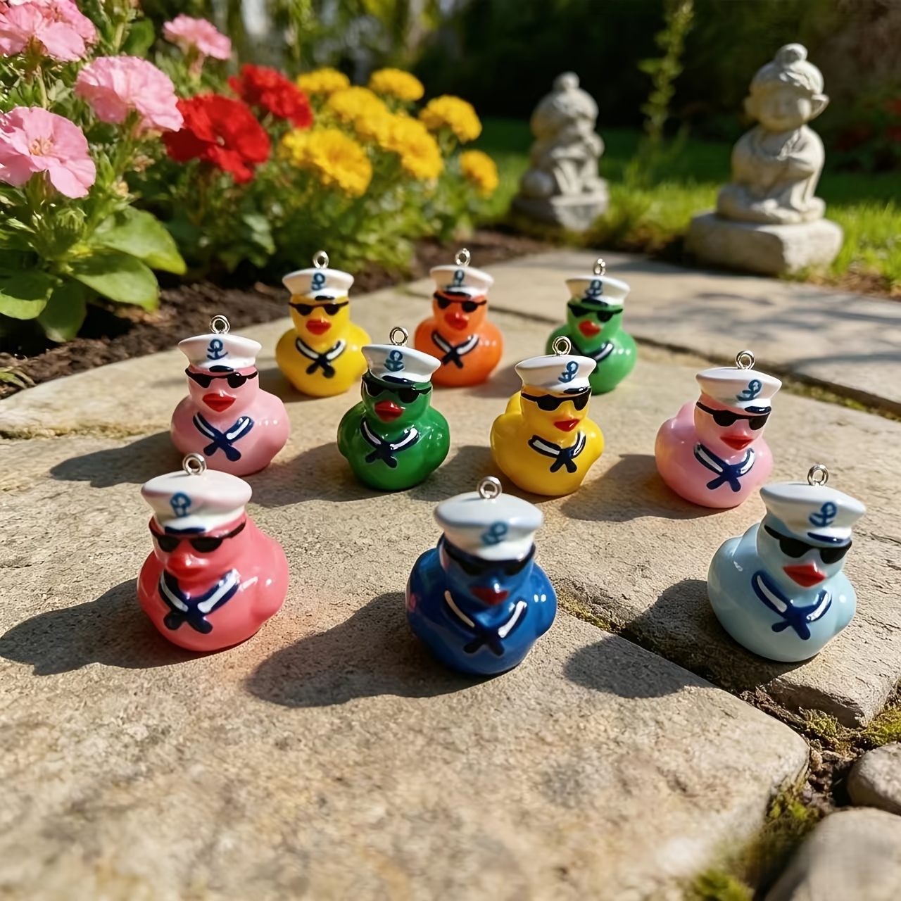 60 Weiße Mini-Enten Aus Kunstharz – Leuchtende Deko-Figuren Für Garten, Aquarium, Kuchen & Streiche