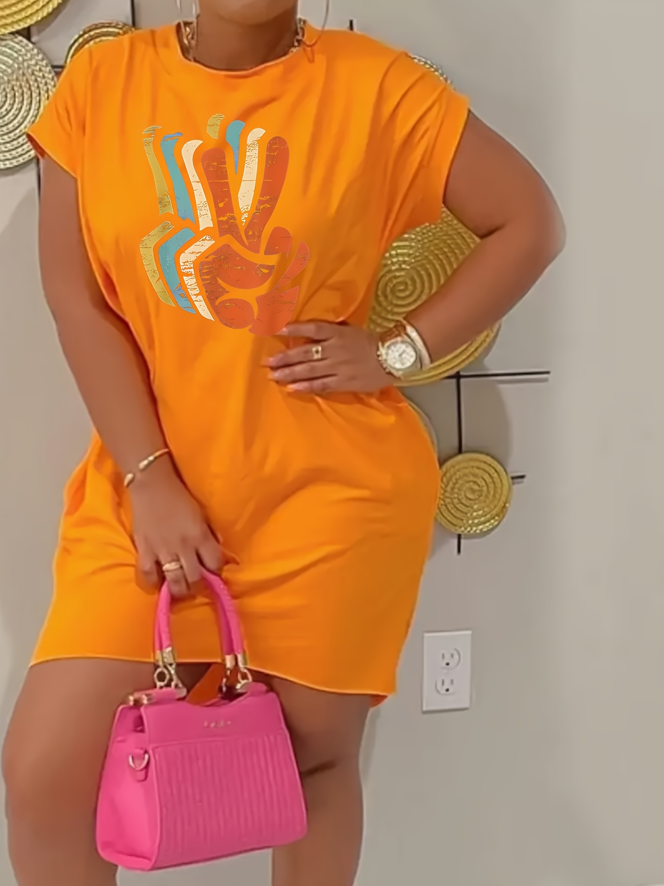 womens casual crew neck t shirt dress pocket asymmetrical - Temu Mauritius