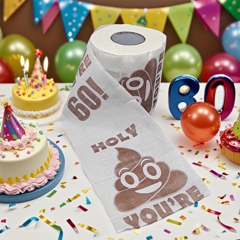 1pc poo poo birthday printed rolling 60th birthday Temu