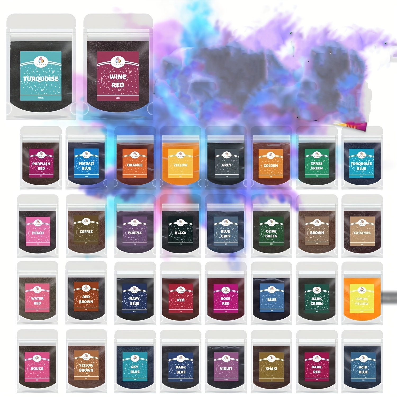 tie dye powder refurbished coloring agent textile dye diy handmade supplies