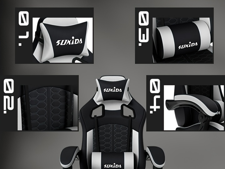 A Gaming Chair Designed for Esports, Featuring Ergonomic Support with a Footrest, a Racing Style with an Adjustable Headrest, And a Computer Chair That Allows Height And Lumbar Adjustments, Ideal for Both Home Office Use And Gaming