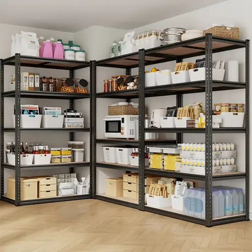 60 h garage shelving storage shelves 5 tier 2000lbs capacityheavy duty adjustable storage shelve for closet pantry garage organization easyassembly reguired garage storage