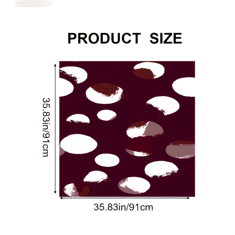 Burgundy Abstract Pattern Small Square Scarf for Women