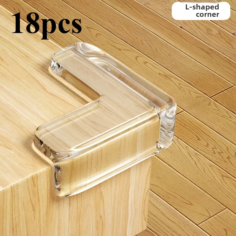 TEMU 18pcs Transparent Anti-collision Corner Set, Suitable For Power Sockets And Safety Protection Devices Of Furniture Table Corners, Anti-collision