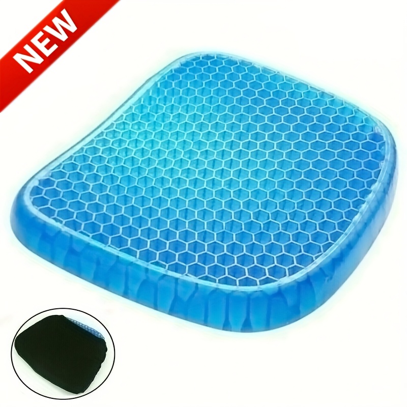 TEMU 1pc 3.5cm Thick Comfortable Honeycomb Gel Seat Cushion Double Thick Egg Seat Cushion Breathable Design With Non-slip Cover