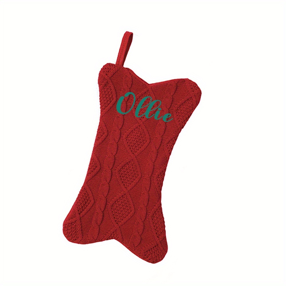 TEMU The Names Of Personalized Dog Bone Christmas Stockings For Purchasing Products, Bone Festival Stockings For Dogs, Christmas Dog Stockings, Pet