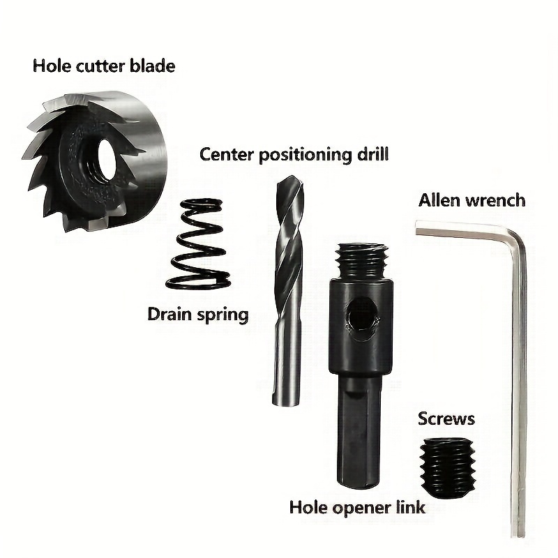 5pcs HSS Drill Bit Set with Tips | 16/18.5/20/25/30mm for Metal Wood, Bright End, Slow Spiral Flute, Triangle Shank, BUFF STACK FULL