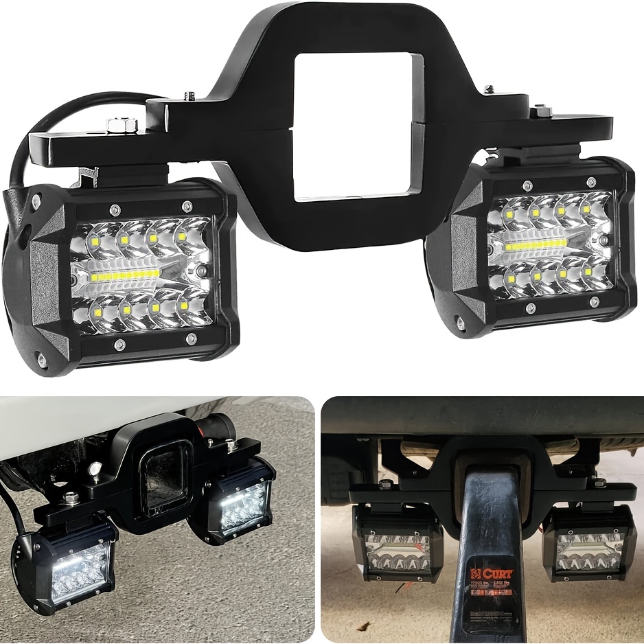 TEMU 2 Pack Of 120w 4-inch High-lumen Led Light Strips, Designed For Off-road Vehicle Lighting. Suitable For Trucks, Jeeps, Vehicles, Off-road